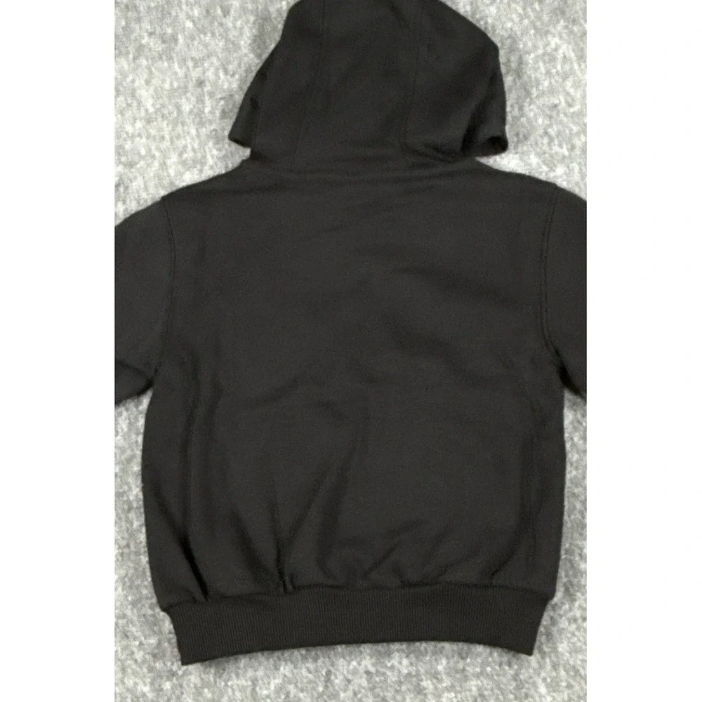 Nike Kids XS 3-4Yrs Sportswear Club Fleece Hoodie Black Metallic Gold Logo NWT